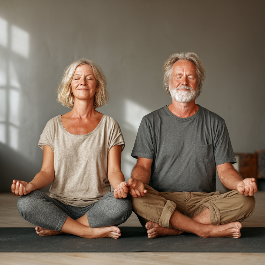 Активні люди зрілого віку займаються фітнесом